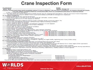 Crane Inspection Form




       Internal Use Only
 