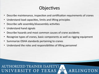 Crane safety Awareness how to use crane safely | PPTX