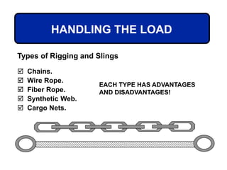 Cargo Lift Roping Types Crane and lifting safety presentation ppt | PPT