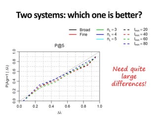 Two systems: which one is better?
Need quite
large
differences!
 