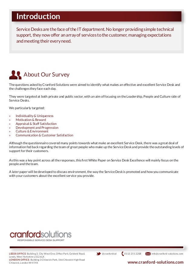 Service desk thesis