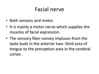 Cranial nerves (peripheral nerve system)  Slide 12
