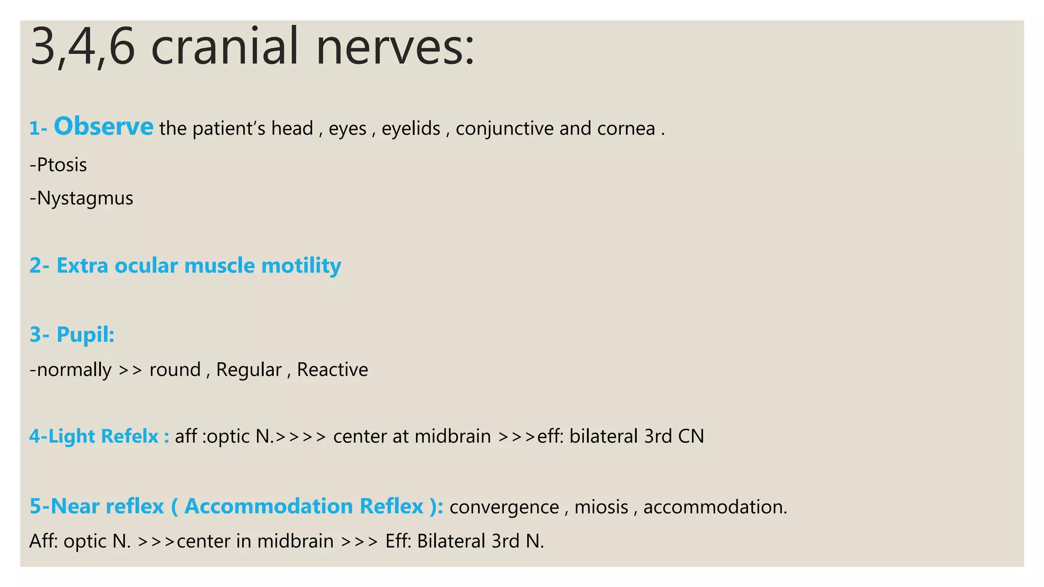 Cranial nerves examination | PPTX | Ear, Nose and Throat Conditions ...