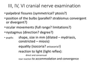 cranial nerve examination and lesions.pptx