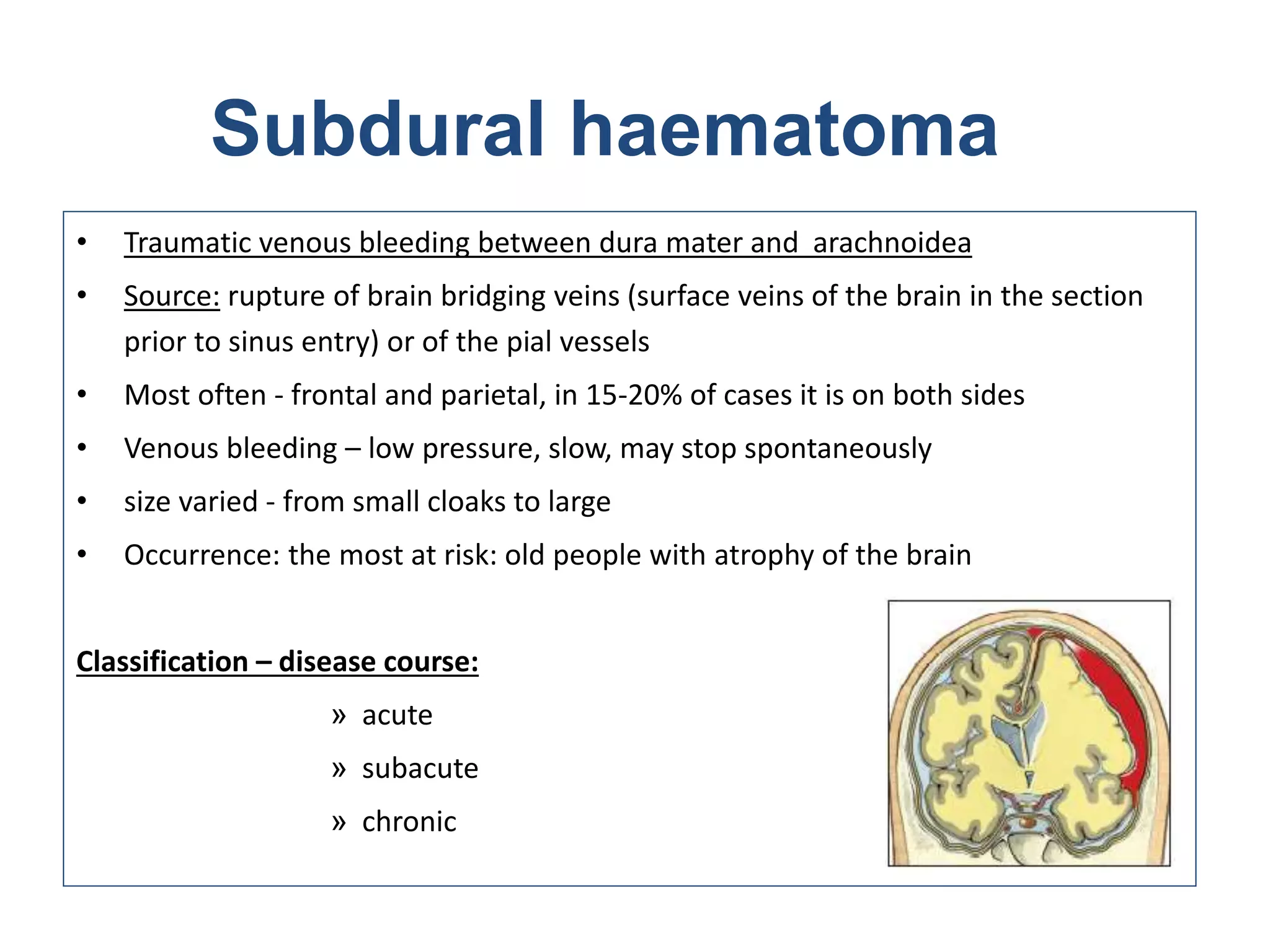 Subdural Classification Craniocerebral Injury.ppt