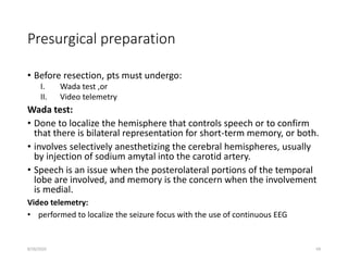 Wada Injection Craniotomy for brain tumour | PPTX