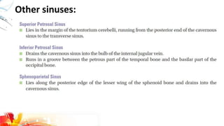 Other sinuses:
 