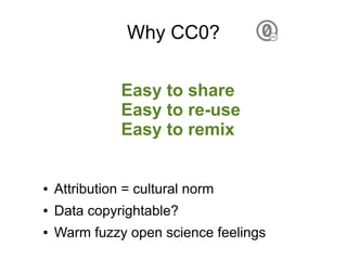 Freeing scientific data using CC0 | PPT