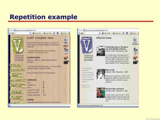Saul Greenberg
Repetition example
 