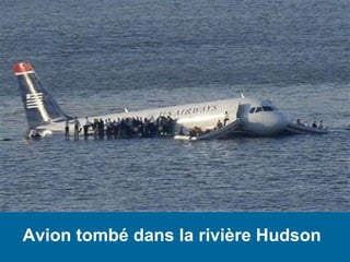 Avion tombé dans la rivière Hudson 