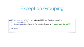 Exception Grouping
 