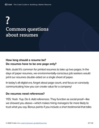 Crash guide to better resumes - Crash Guide To Better Resumes 27 320 