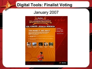 Digital Tools: Finalist Voting January 2007 