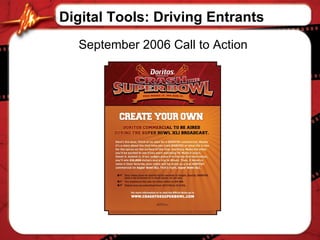 Digital Tools: Driving Entrants September 2006 Call to Action 