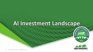 83 ©	Hortonworks	Inc.	2011	– 2016.	All	Rights	Reserved
AI	Investment	Landscape
 