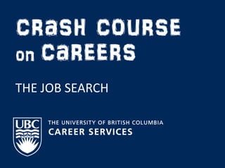 crash course
on careers
THE JOB SEARCH
 