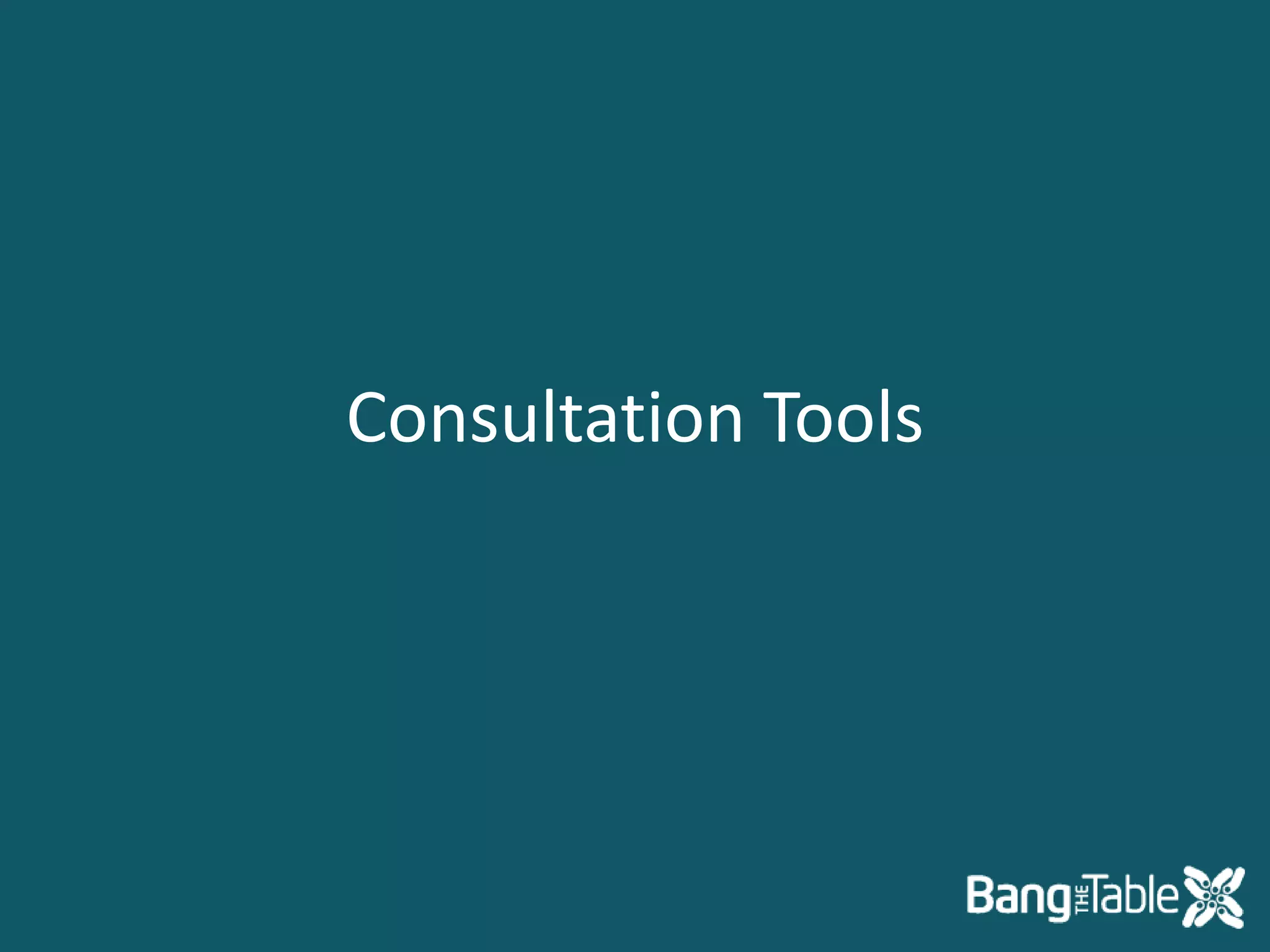 Consultation Tools