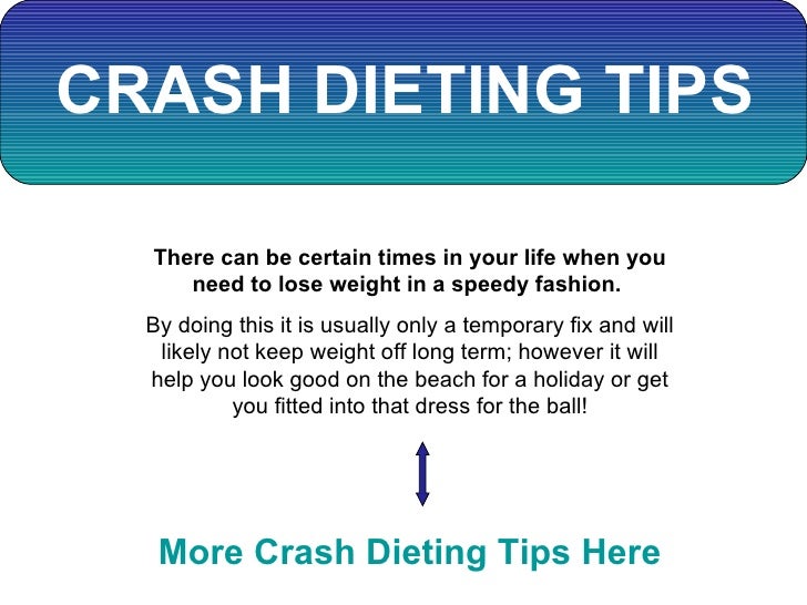 Crash Dieting Tips