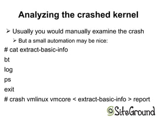 Linux Kernel Crashdump | ODP