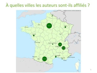 À quelles villes les auteurs sont-ils affiliés ?
5