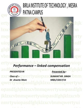 Performance – linked compensation