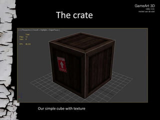 The crate

Our simple cube with texture

 