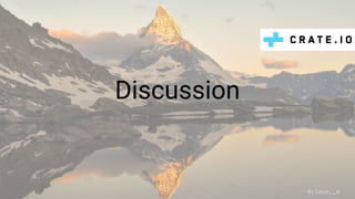 Discussion
@claus__m
 