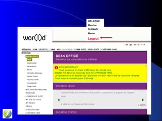WELCOME
Maurice
DURAND
Master
Logout
 