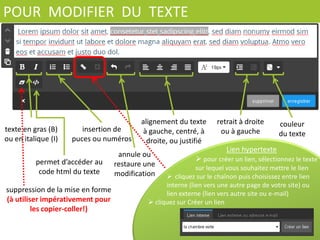 Les	
  colonnes	
  sont	
  un	
  ouCl	
  très	
  praCque	
  pour	
  
structurer	
  la	
  	
  présentaCon	
  de	
  votre	
  page.	
  
	
  
2	
  colonnes	
  sont	
  insérées	
  
par	
  défaut	
  mais	
  vous	
  	
  
pouvez	
  en	
  ajouter	
  en	
  
cliquant	
  sur	
  le	
  +.	
  
	
  
Ensuite	
  chaque	
  colonne	
  s’uClise	
  et	
  s’alimente	
  
comme	
  une	
  page	
  dans	
  la	
  page.	
  Vous	
  pouvez	
  
donc	
   y	
   ajouter	
   autant	
   d’éléments	
   que	
   vous	
  
souhaitez.	
  
	
  
POUR	
  	
  STRUCTURER	
  	
  VOTRE	
  	
  PAGE	
  
 