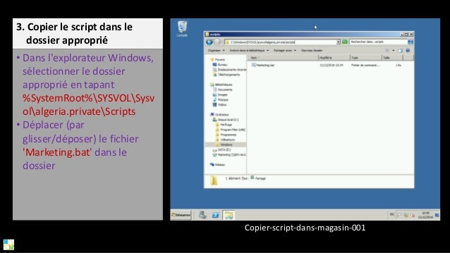 installer le script d'ouverture de session de l'imprimante