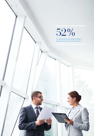 52%The entire process flow was redesigned leading to
significant end-to-end closure time improvement
2 2 / 2 3
 