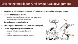 The role of mobile technologies in promoting sustainable delivery of livestock insurance in the East African Drylands: Toward Sustainable Index-Based Livestock Insurance (IBLI) for Pastoralists