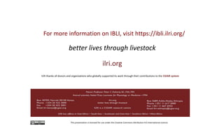 The role of mobile technologies in promoting sustainable delivery of livestock insurance in the East African Drylands: Toward Sustainable Index-Based Livestock Insurance (IBLI) for Pastoralists