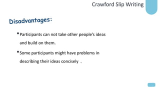 Writing Slip Method Crawford slip writing | PPTX