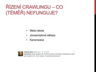 SEOloger: Optimalizace crawl budgetu (host: Vladimír Saur)
