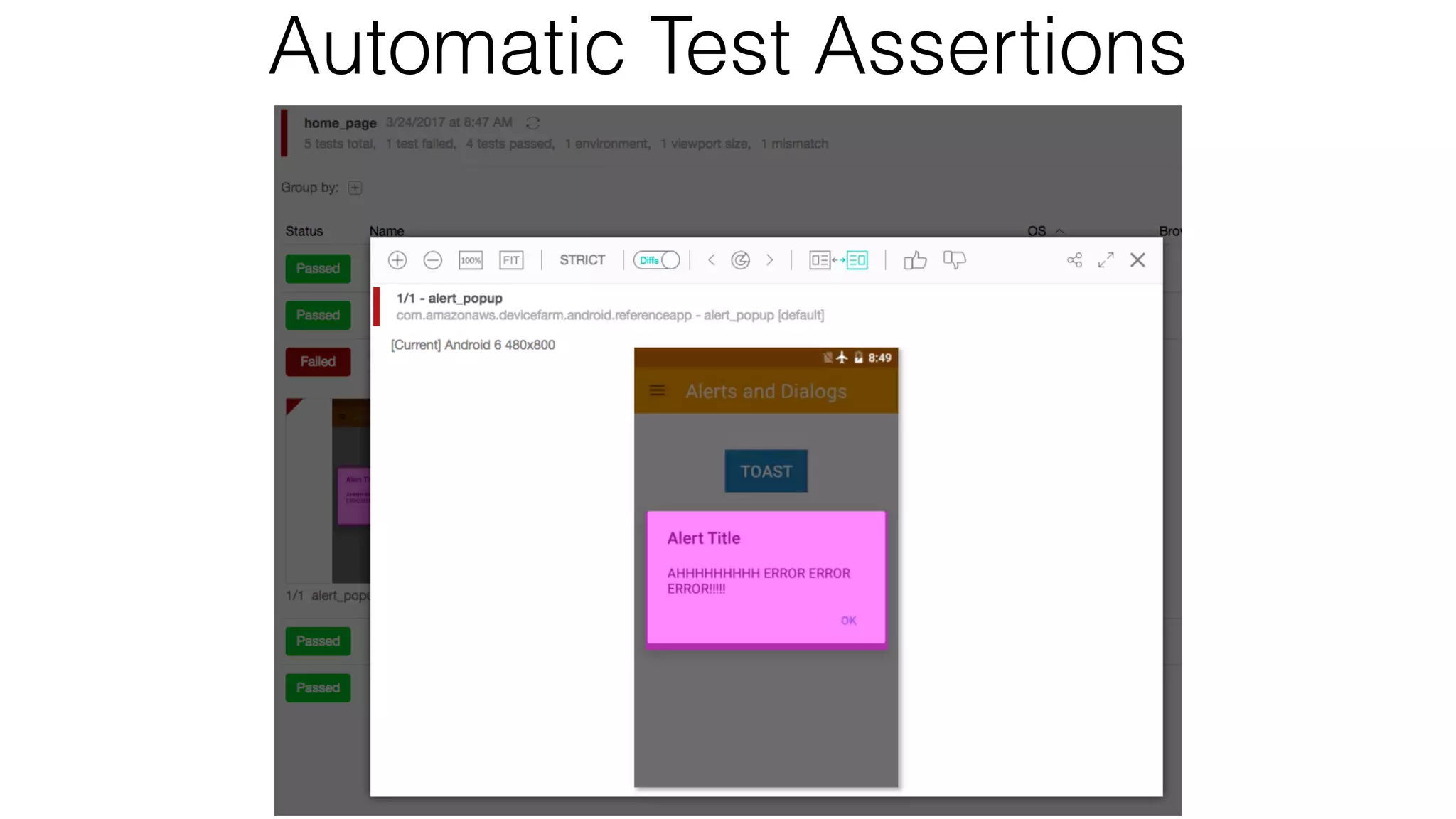 Automatic Test Assertions
 