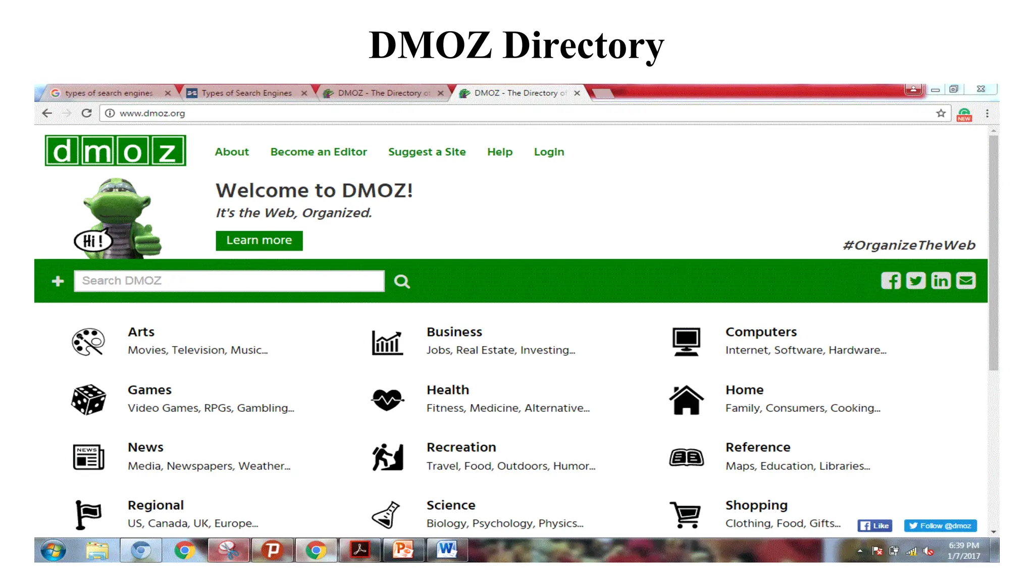 DMOZ Directory
 