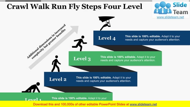 Crawl Walk Run Fly Arrow Pointer | PPT