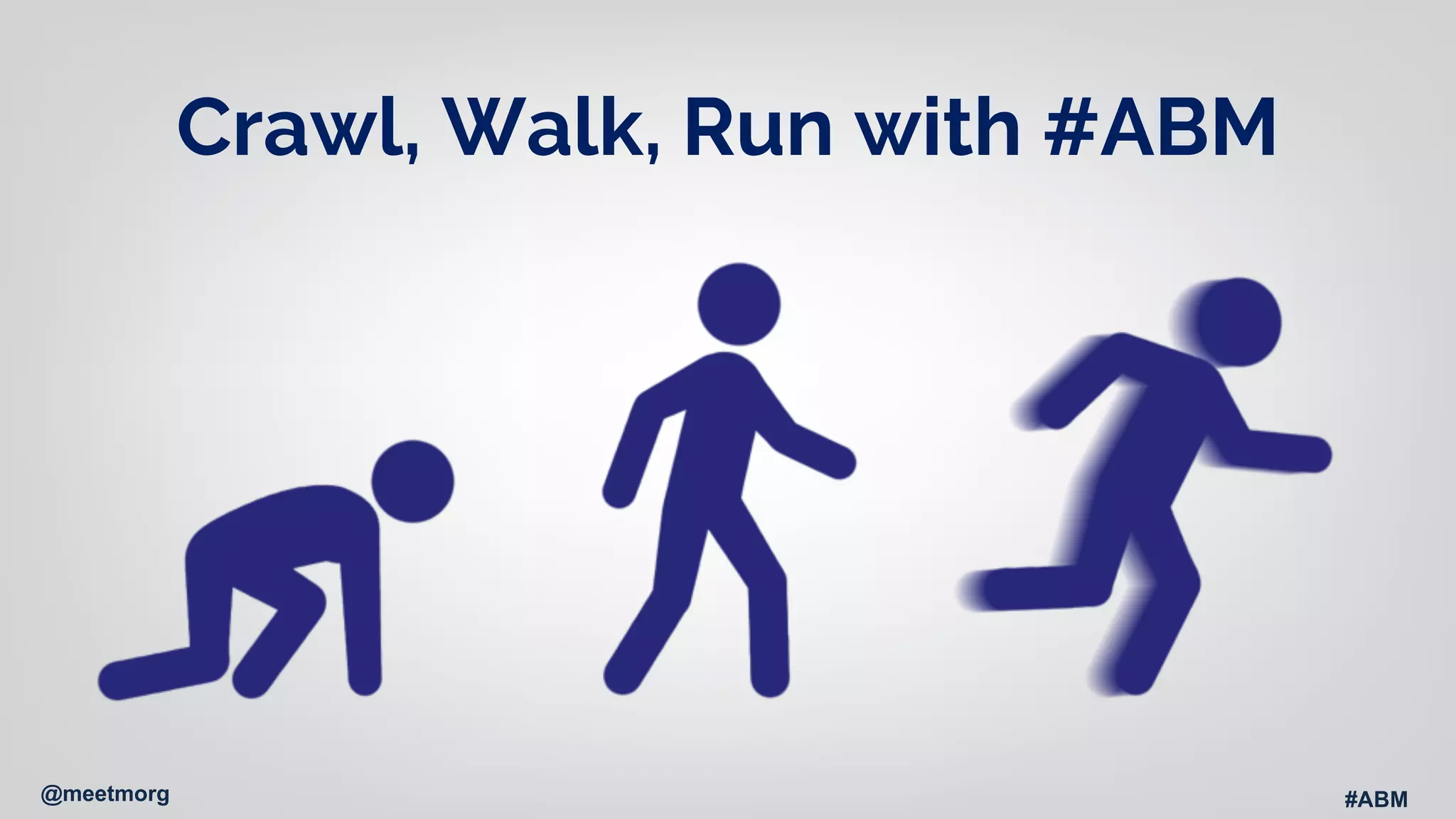 Crawl, Walk, Run with #ABM
@meetmorg #ABM
 