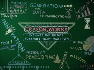 Crayon Works
Insights and trends that will shapes
our lives
1
 