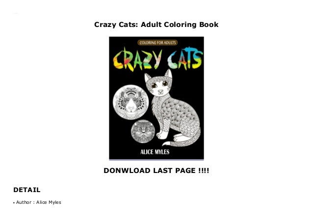 Download Crazy Cats Adult Coloring Book
