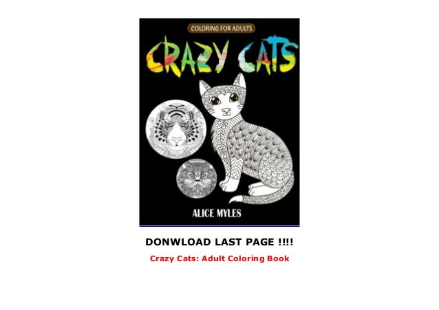 Download Crazy Cats Adult Coloring Book