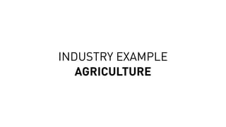 INDUSTRY EXAMPLE
AGRICULTURE
 