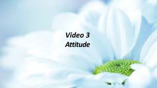 Video 3
Attitude
 