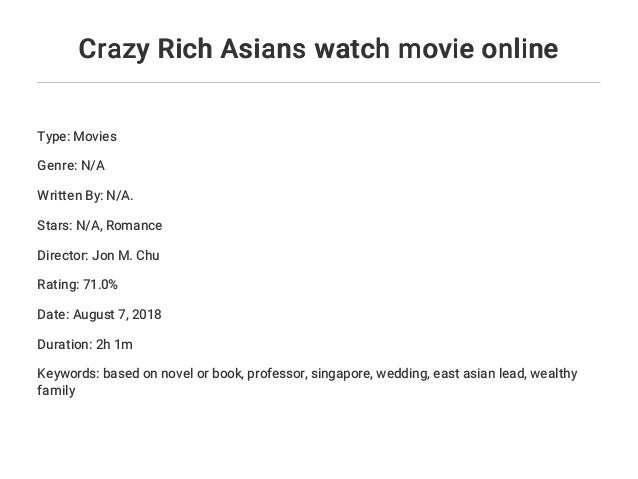 watch online crazy rich asian movie