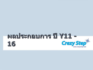 ผลประกอบการ ปี  Y11 - 16 