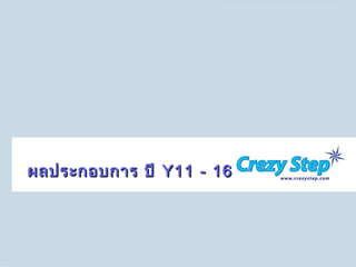 ผลประกอบการ ปี  Y11 - 16 