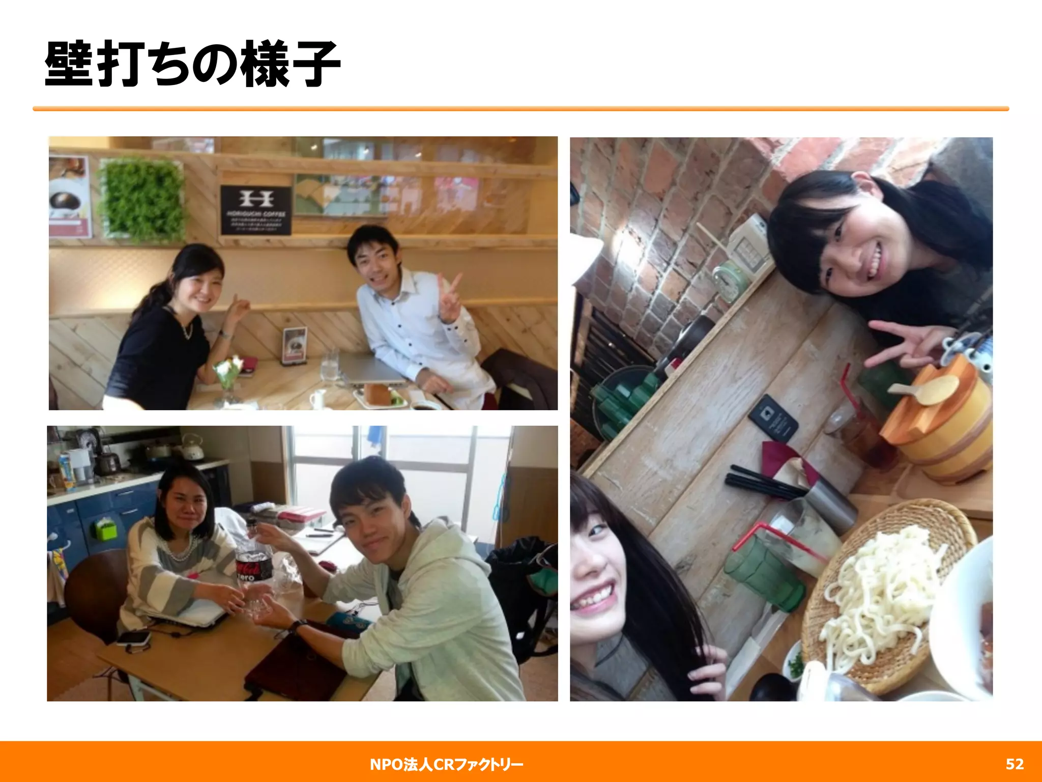 NPO法人CRファクトリー
壁打ちの様子
52
 