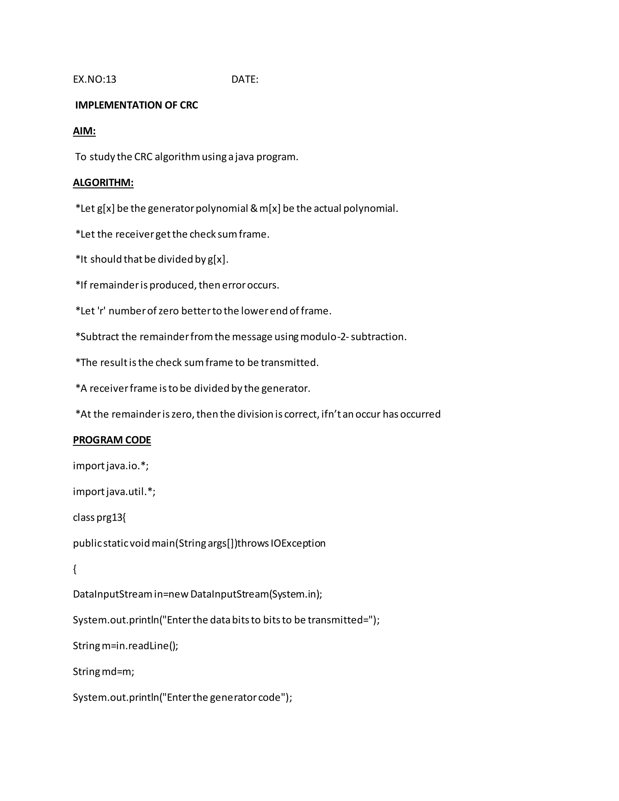 CRCof Computer Network Laboratory PDF Crcof computer network laboratory pdf