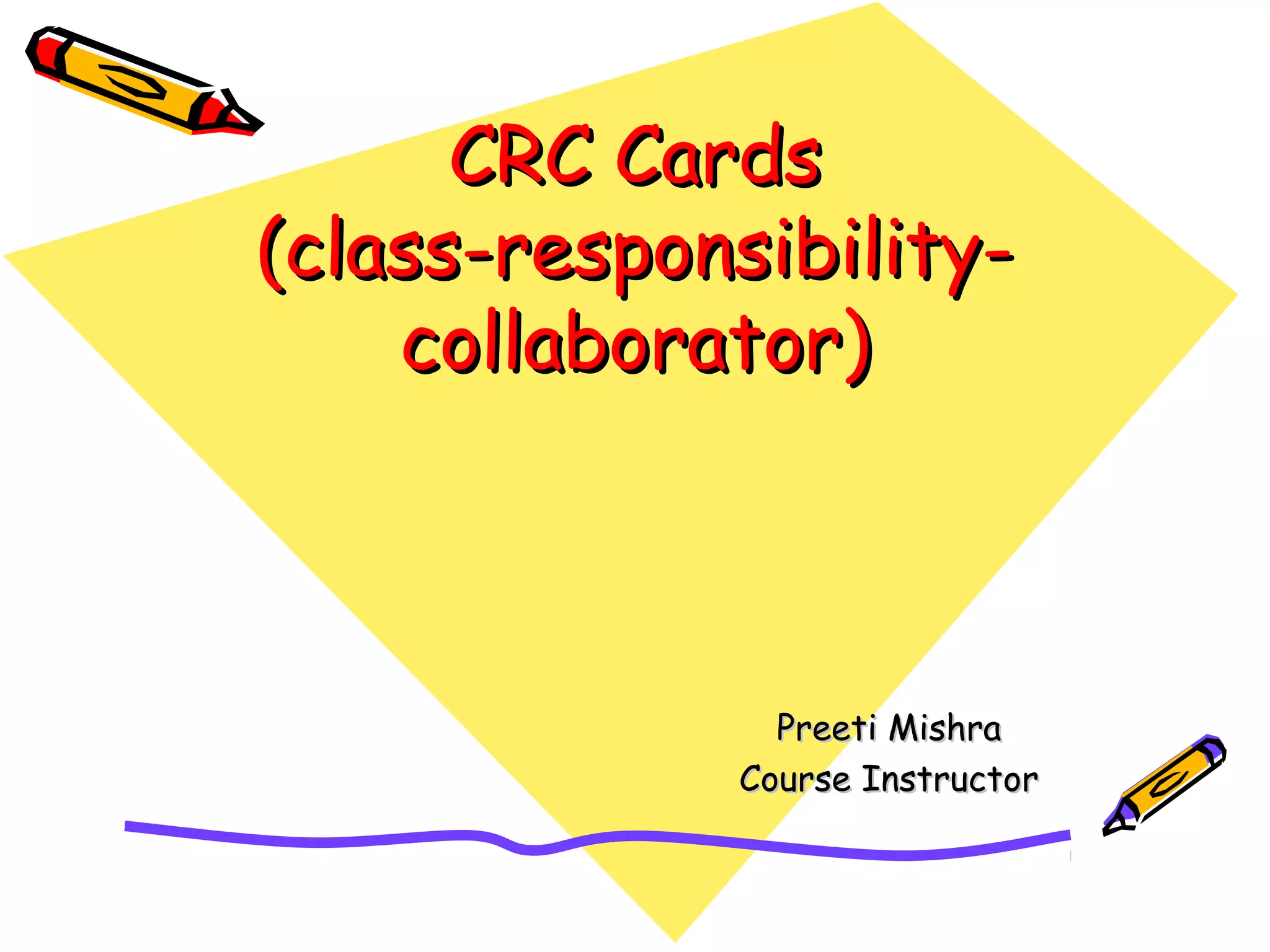 Crc cards | PPT